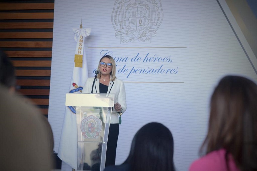 Yarabí Ávila González, rectora de la Universidad Michoacana de San Nicolás de Hidalgo (UMSNH).