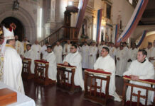 Confieren orden del diaconado a cinco agustinos en el Ex Convento de Santa María Magdalena