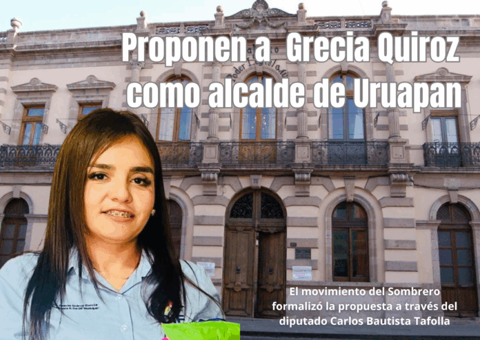 Llega al Congreso propuesta para designar Grecia Quiroz como alcalde de Uruapa