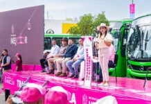 Uruapan da un aalto a la modernidad con nuevas unidades de transporte de prepago; Grecia Quiroz celebra el avance