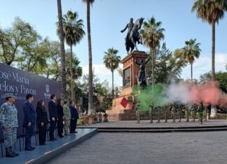 Rinden autoridades municipales homenaje a don José María Morelos
