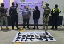 Aseguran 24 armas en la caseta “La Cinta”; hay dos detenidos, uno es menor de edad