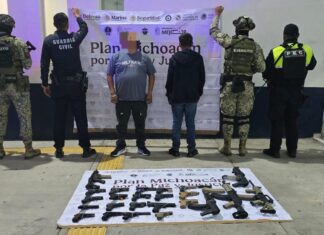 Aseguran 24 armas en la caseta “La Cinta”; hay dos detenidos, uno es menor de edad