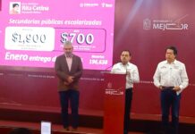 Anuncian pagos triples de becas para secundaria en febrero y entrega de tarjetas universitarias