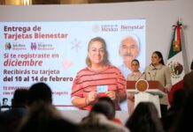 Del 10 a 14 de febrero, inicia entrega de tarjetas de las Pensiones Bienestar; del 16 al 22 los nuevos registros