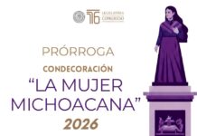 Congreso extiende hasta el 1° de marzo registro para la Condecoración “La Mujer Michoacana 2026”