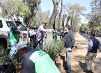 Supervisa Alfonso Martínez jornada integral de limpieza y reparación en la Calzada Juárez