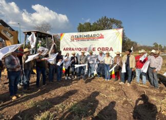 Inicia Eric Gaona García obra de línea de conducción y distribución de agua en Rancho Nuevo