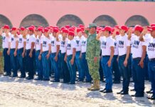 Yankel Benítez da bienvenida a jóvenes del Servicio Militar Nacional en Morelia
