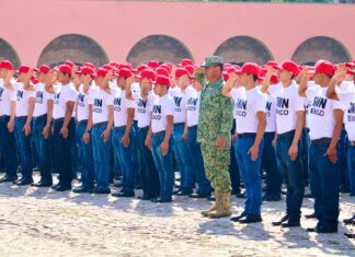 Yankel Benítez da bienvenida a jóvenes del Servicio Militar Nacional en Morelia