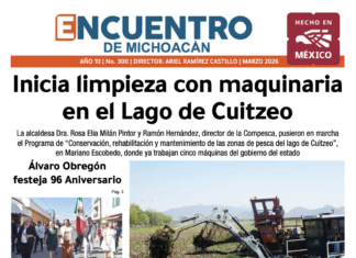 Inicia limpieza con maquinaria en el Lago de Cuitzeo