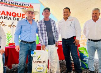 Nueva entrega de semilla punta de riego en Tarímbaro