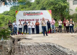 Eric Gaona pone en marcha construcción de puente en Mesón Nuevo