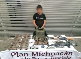 Tras repeler agresión, detienen a dos hombres armados en Queréndaro