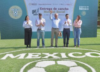 Yurécuaro se suma al “Mundial Social” con nueva cancha de futbol: Bedolla