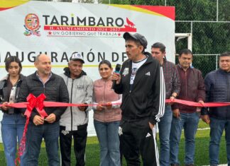 Eric Gaona entrega moderna unidad deportiva en Tarímbaro
