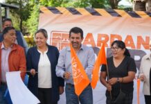 Inicia pavimentación de la calle Encuentro de Hidalgo y Morelos en el Barrio del Monumento, en Charo