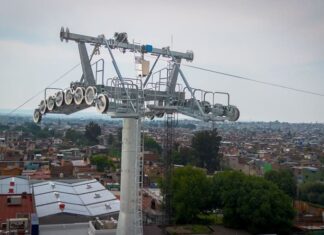 Más cerca de volar sobre Morelia: teleférico reporta 70% de avance