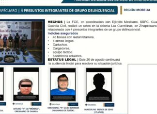 Cateos en Zinapécuaro dejan cuatro detenidos; investigan a policías de José Sixto Verduzco por desaparición