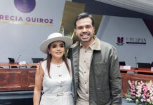 Bedolla ve a Grecia Quiroz en ruta electoral. En Informe de Gobierno, alcaldesa reivindica legado de Carlos Manzo