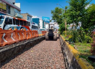 Avanzan obras del Morebús en Tres Puentes con reducción de un carril en el paso superior ferroviario