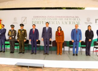 Michoacán conmemora el 216 aniversario del inicio de la Independencia Nacional