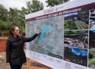 Sheinbaum supervisa rehabilitación de plantas de tratamiento del Lago de Pátzcuaro